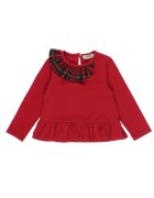 Panco Bluza cu maneca lunga si volan - Stuart - Rosu - pentru fetite - 68/74