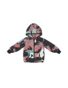 Panco Jacheta Teddy colorata - Flexible - Negru Roz - Mint - Unisex - pentru fetite sau baietei - Negru