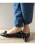 Pass Pantofi Eleganti Dama 460002A 01-L Negri Lac - Negru - Negru