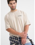 Pegador Tricou lejer din bumbac cu logo - Bej deschis
