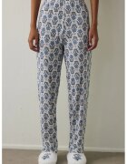 Penti Pantaloni de pijama cu model - Alb/Albastru