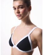 Penti Sutien colorblock de baie - Negru/Alb optic