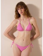 Penti Sutien de baie cu buline - Alb optic/Roz