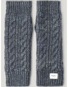 Pepe Jeans London Manusi tricotate cu design torsade - Albastru prafuit/Alb murdar
