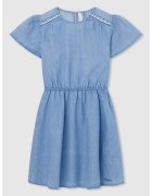 Pepe Jeans London Rochie din denim cu decupaj pe partea din spate - Albastru