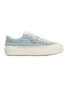 Pepe Jeans London Tenisi flatform cu imprimeu - Albastru prafuit/Alb murdar