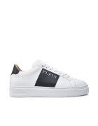 Philipp Plein Tenisi barbati alb/negru - piele naturala -