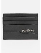 Pierre Cardin Portcart de piele cu logo - Negru