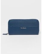 Pierre Cardin Portofel de piele cu fermoar - Albastru