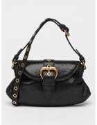 Pinko Geanta de piele cu bareta de umar si aspect stralucitor Jolene - Negru