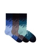 Pirin Hill Cutie cu 3 Perechi de Sosete cu 98% Bumbac Tuse Artistice - Petrol - Antracit - Albastru