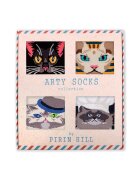 Pirin Hill Sosete bumbac Cats Box - 4 buc.