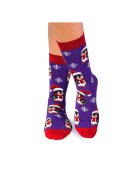 Pirin Hill Sosete bumbac de craciun Colour Cotton Pinguin Fericit Violet - Multicolor