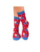 Pirin Hill Sosete bumbac de craciun Colour Cotton Ren Jucaus - 35-38 EU - Rosu