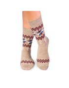 Pirin Hill Sosete calduroase din lana merino Snow Bej -