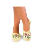 Pirin Hill Sosete tip talpici din bumbac - model floral - Galben