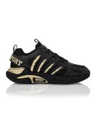 Plein Sport Pantofi sport cu insertii din piele ecologica - pentru alergare - Auriu/Negru