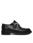 Pollini Mocasini dama - oxford - piele naturala - negru