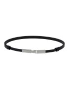 Potamy Curea skinny de piele - Negru