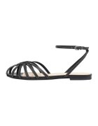 Potamy Sandale de piele cu barete multiple - Negru