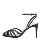 Potamy Sandale de piele cu toc stletto - Negru