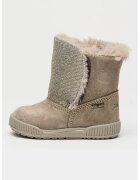 Primigi Cizme de piele intoarsa cu particule stralucitoare si tehnologie Gore-Tex - Gri deschis/Argintiu