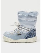 Primigi Cizme mid-calf cu garnituri de piele intoarsa cu tehnologie Gore-Tex - Albastru pastel