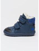 Primigi Ghete din piele cu barete velcro - Negru/Albastru inchis
