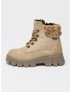 Primigi Ghete din piele intoarsa cu blana shearling si tehnologie Gore-Tex - Bej
