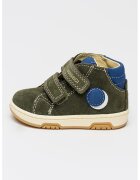 Primigi Ghete din piele intoarsa cu model in doua nuante - Albastru inchis/Verde inchis