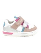 Primigi Pantofi sport cu garnituri din piele si segment dublu cu inchidere velcro - Alb/Roz/Albastru deschis