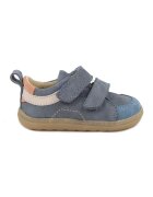 Primigi Pantofi sport din piele intoarsa cu inchidere velcro - Albastru inchis/Albastru prafuit/Roz somon/Bej