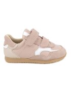 Primigi Pantofi sport din piele si piele intoarsa cu segment dublu cu inchidere velcro - Alb/Piersica/Bej deschis