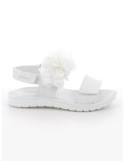 Primigi Sandale cu inchidere velcro si floare din tul - Alb optic