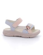 Primigi Sandale cu inchidere velcro si talpa wedge - Albastru pal/Roz pal