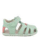 Primigi Sandale cu talpa plata si inchidere velcro - Verde pal/Roz