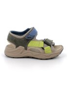 Primigi Sandale din piele intoarsa si material textil cu model uni - Albastru inchis/Bej/Kaki inchis/Verde fistic