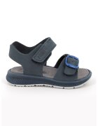 Primigi Sandale din piele nabuc cu inchidere velcro - Albastru prafuit