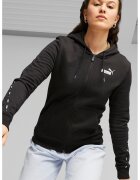 Puma Hanorac cu fermoar si logo Essential Tape - Negru