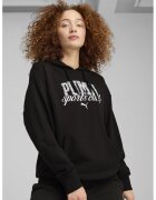 Puma Hanorac cu logo si buzunar kangaroo - Negru/Alb murdar
