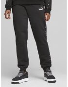 Puma Pantaloni de trening cu benzi laterale cu logo Essentials - Negru stins