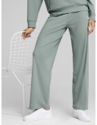 Puma Pantaloni de trening cu croiala ampla si logo - Verde deschis