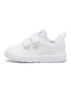 Puma Pantofi sport Courtflex V3 din piele ecologica cu velcro - Alb