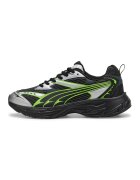 Puma Pantofi sport cu insertii textile Morphic Athletic - Alb/Negru/Verde neon
