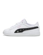 Puma Pantofi sport de piele ecologica Smash 3.0 Dance Party - Alb/Negru