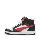 Puma Pantofi sport Rebound V6 mid-cut din piele ecologica - Rosu/Alb/Negru stins