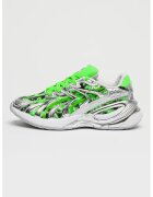 Puma Pantofi sport wedge Inverse RIPNDIP cu strat exterior din piele - Verde electric/Argintiu