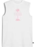 Puma Top cu decolteu la baza gatului Essentials+ Palm Resort - Alb/Roz