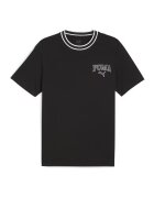 Puma Tricou cu decolteu la baza gatului si logo pe piept - Negru