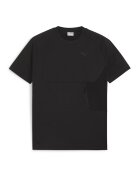 Puma Tricou cu decolteu la baza gatului si maneci raglan Tech - Negru
